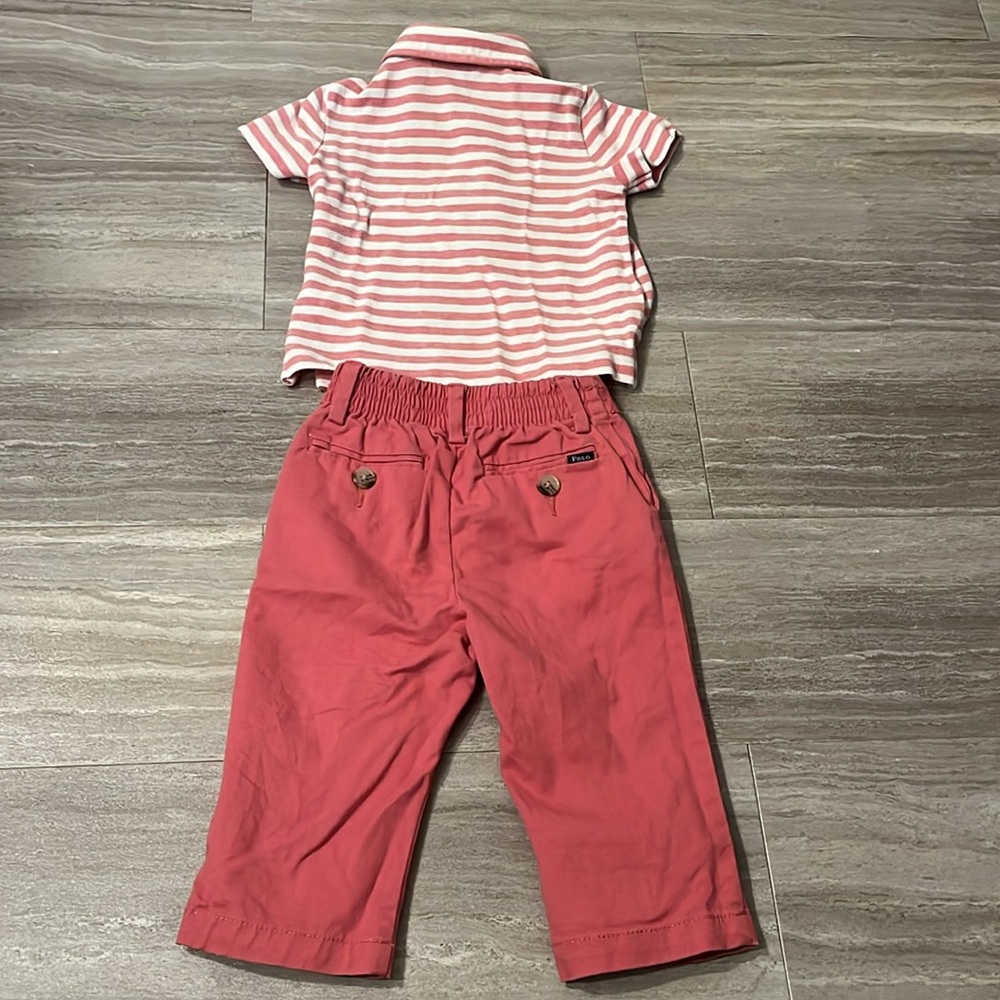 Ralph Lauren Baby Striped Polo and Chinos Set - Picture 3 of 11